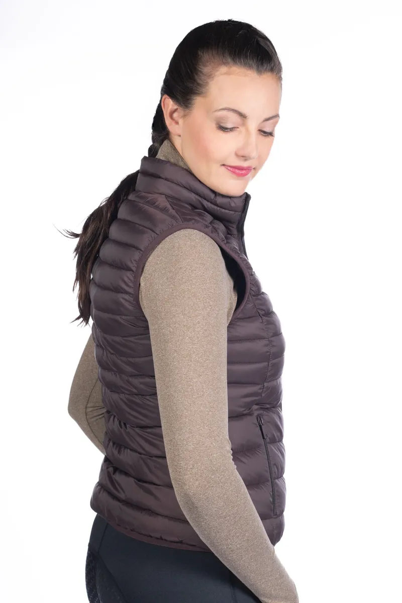 HKM Lena Quilted Gilet Ladies in Brown-1